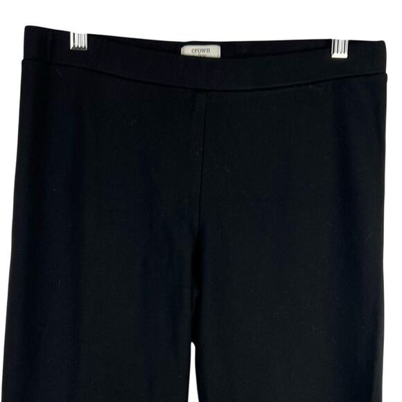Crown & Ivy True Black Essentials Seamed Pull On Leggings/Stretch Career Pants M - Picture 3 of 10